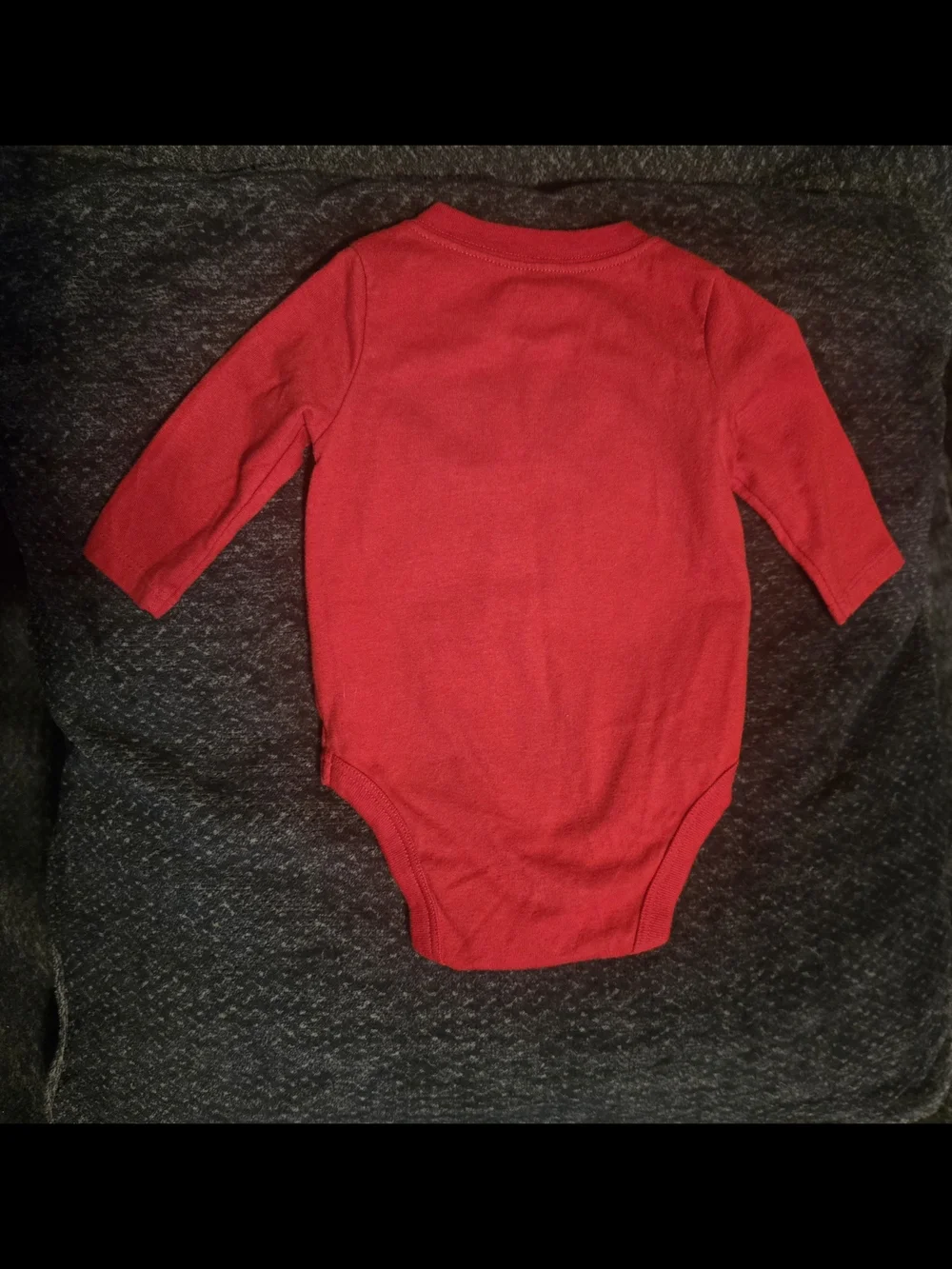 Garanimals Red Baby Bodysuit with Navy Snowman Graphic